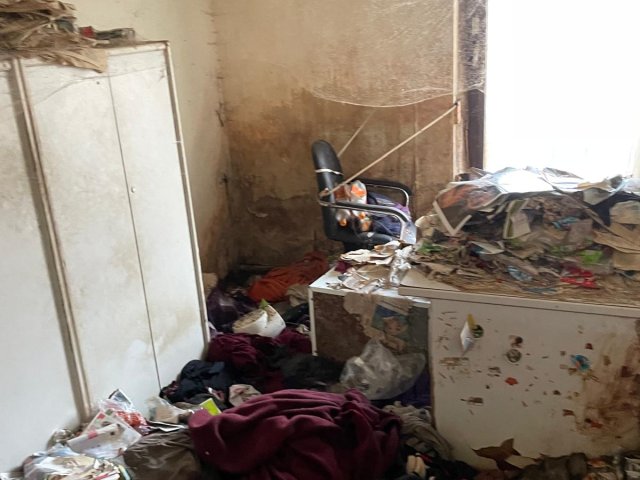 Zimmer vor der Räumung
